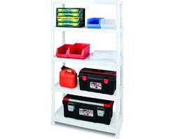 Opbergkast - Boekenkast - Huis Organiseren - Robuust Materiaal - 90x40x180 cm - Wit