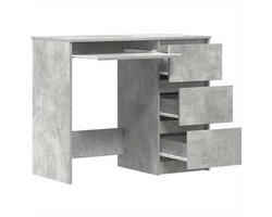 Opbergkast Bureau – Kantoorkast – Winkelkast – Opslagkast – Opbergtable – Beton Grijs – Hout – 90x45x76 cm – Stevig & Modern Design