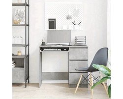 Opbergkast Bureau – Kantoorkast – Winkelkast – Opslagkast – Opbergtable – Beton Grijs – Hout – 90x45x76 cm – Stevig & Modern Design