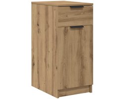 Opbergkast | Bureaukast 33x50x75 cm bewerkt hout artisanaal eikenkleurig