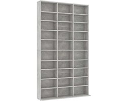 Opbergkast | Cd-kast 102x16x177,5 cm bewerkt hout betongrijs