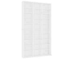 Opbergkast | Cd-kast 102x16x177,5 cm bewerkt hout wit
