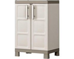 Opbergkast - Commode Sideboard - Spullen Opbergen - Afsluitbare Deuren - 97 cm - Beige Taupe