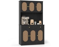 Opbergkast Dressoir Met Glazen Deuren Vrijstaand Dressoir In Boheemse Stijl