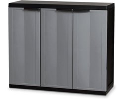 Opbergkast - Garderobekast Huis - Huis Organiseren - Gemaakt van gerecycled materiaal - 65x37x165 cm - Grijs