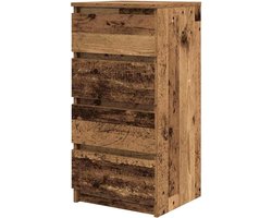 Opbergkast Hout - Dressoir Buffetkast - Ruimte Organiseren - Stevige Constructie - 76 cm Hoog - Oud Hout Kleur