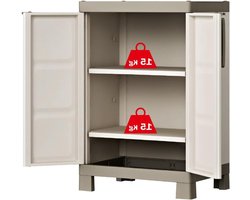 Opbergkast - Huis Organizer - Spullen Opbergen - Compact Design - 97 cm - Beige Taupe