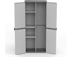 Opbergkast - Huis & Tuin Kast - Opbergen & Organiseren - Modulair Systeem - 68x40x165 cm - Grijs Zwart