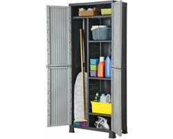 Opbergkast Kunststof - Bijkeuken Kast Garagekast - Huis Organiseren - Gemakkelijk te Reinigen - 68 x 39 x 1715 cm