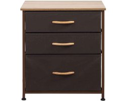 Opbergkast Lade - Ladekast Stof - Ruimte Besparen - Verstelbare Poten - 50x50x40 cm - Bruin