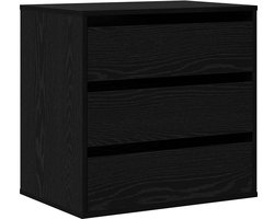Opbergkast | Ladenkast met lade Zwart 60 x 41 x 58 cm Bewerkt hout
