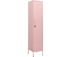 Opbergkast | Lockerkast 35x46x180 cm staal roze