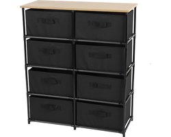 Opbergkast met 8 Stoffen Lades - Compact Design - Ideaal voor Slaapkamer, Hal & Kantoor