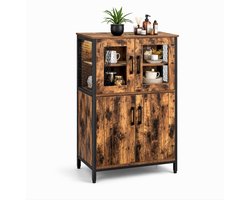 Opbergkast met Verstelbare Plank – Industriële Sideboard met Stalen Frame – Multifunctionele Kast