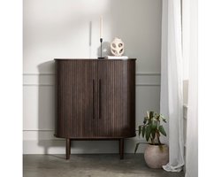Opbergkast Meta eikenhout 118 cm - Espresso