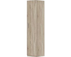 Opbergkast Mike Sonoma Eik – 1 Deur – 4 Legplanken – 40 x 42 x 180 cm - Rousseau