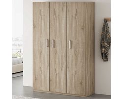 Opbergkast Mike Sonoma Eik – 3 Deuren – 120 x 42 x 180 cm - Rousseau