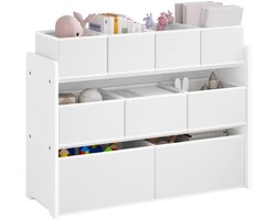 Opbergkast - Opbergkast Speelgoed - Speelgoedkast - Kinderen - Speelgoed Organizer - Vakkenkast - 9 Vakken - Wit