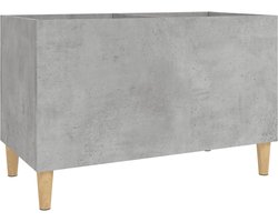 Opbergkast | Platenkast 74,5x38x48 cm bewerkt hout betongrijs