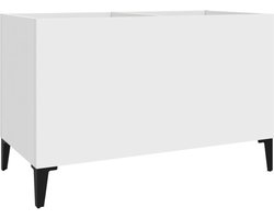 Opbergkast | Platenkast 74,5x38x48 cm bewerkt hout wit