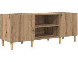 Opbergkast | Platenkast Artisan Eiken 121 x 38 x 48 cm Bewerkt hout