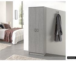 Opbergkast Ray 60cm met 2 deuren en 4 legplanken - grijze eik