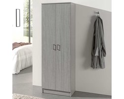 Opbergkast Ray Grijze Eik – 2 Draaideuren – 4 Legplanken – 60 x 40 x 180 cm - Rousseau