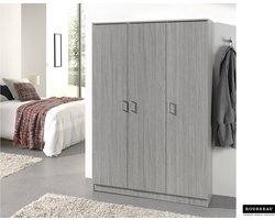 Opbergkast Ray Grijze Eik – 3 Draaideuren – 4 Legplanken – 120 x 40 x 180 cm _ Rousseau