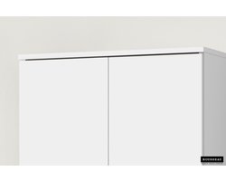 Opbergkast Ray Wit – 2 Draaideuren – 4 Legplanken – 60 x 40 x 180 cm - Rousseau