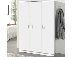 Opbergkast Ray Wit – 3 Draaideuren – 4 Legplanken – 120 x 40 x 180 cm Rousseau