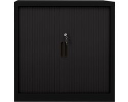 Opbergkast | Roldeurkast 90x40x90 cm staal zwart