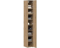 Opbergkast Set - Organisatiekast - Binnen Opslag - 3-Delig - 225 cm Hoog - Artisan Eiken