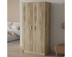 Opbergkast Stacy 72 cm 2 draaideuren en 4 legplanken-sonoma eik
