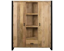 Opbergkasten met deuren - Boekenkast Ben - industriele kast