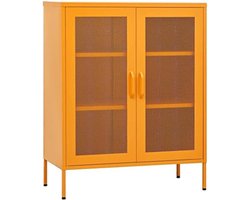Opbergkasten Met Deuren - Kast Met Legplanken - Oranje
