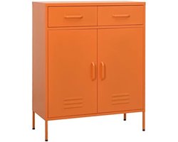 Opbergkasten Met Deuren - Kast Met Legplanken - Oranje