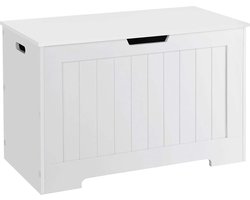 Opbergkist - Bench Box - MDF Organizer - 180kg Capaciteit - 76cm x 48cm x 40cm - Wit