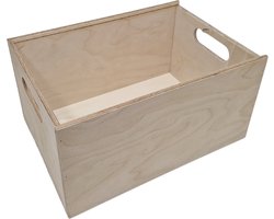 Opbergkist met plexiglas schuifdeksel