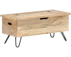 Opbergkist van Massief Mangohout - Multifunctionele Box voor Opslag en Zitplek