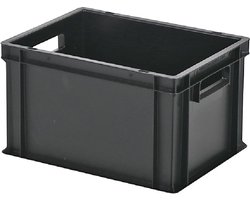 Opbergkist/Stapelbak Zwart 40x30x23,6 cm