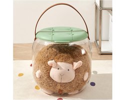 Opbergkruk - Poef Kruk - Speelgoed Opbergen - Multifunctioneel Design - 275x33 cm - Transparant