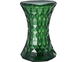 Opbergkruk Transparant - Bijzettafel Poef - Meubels Opbergen - Krasbestendig Slagvast - Niet Gespecificeerd - Groen