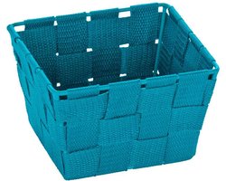 Opbergmand Adria Mini, vierkante mand, 14 x 9 x 14 cm, Petrol
