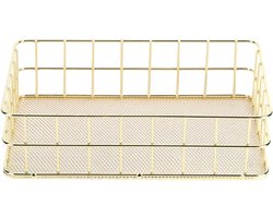 Opbergmand Goud - Decoratieve mand - Thuis organiseren - Duurzaam smeedijzer - Groot formaat - Goud