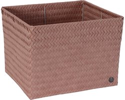 Opbergmand - Grote Mand - Speelgoedmand - Woonkamer - Badkamer - Kinderkamer - Babykamer - Handed By -Top Fit open large 30 - koperroze - copper blush