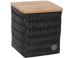 Opbergmand met deksel - Opberger - Organizer - Mand - Woonkamer - Babykamer - Slaapkamer - Badkamer - Handed By Top Fit Tiny high - zwart - black