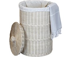 Opbergmand met deksel – Rieten wasmand – 75 l – Wasverzamelaar