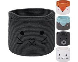 Opbergmand opbergdoos voor kinderen, dozen opslag speelgoedkist. Ideaal voor Kallax gebruik, Kallax plank, kleding, speelgoed, wasmand, kinderen, kinderkamer. Grijze kat