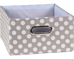 Opbergmand - opberger van polykatoen - grijs - 30x27x15cm