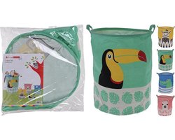 Opbergmand - speelgoedmand kinderkamer - opbergzak - afmeting 40x50cm - kleur roze